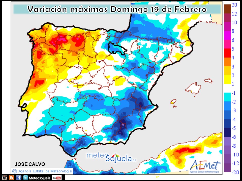 Mapas temperaturas 19-02-2017. Tiempo,logroño,larioja,jose calvo, meteosojuela