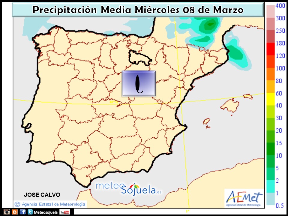 Mapa precipitación. 08-03-2017. Tiempo,logroño,larioja,josecalvo,meteosojuela