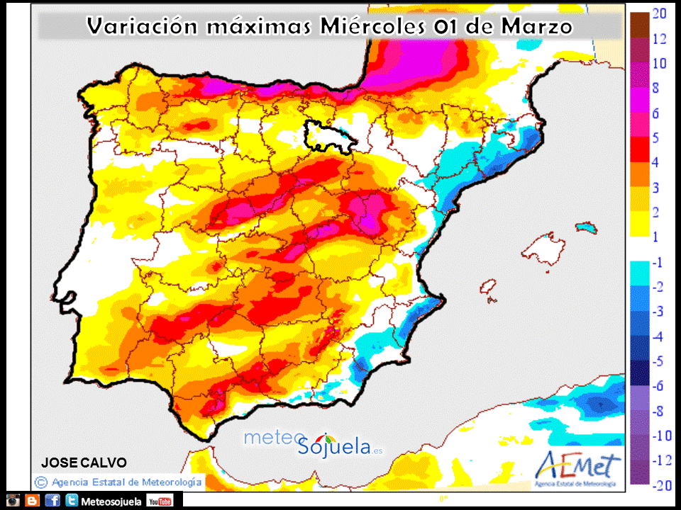 Mapa temperaturas. 01-03-2017. tiempo, larioja,logroño,josecalvo,meteosojuela