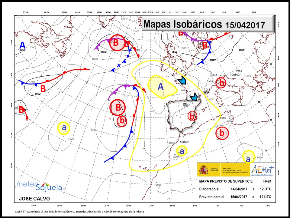 mapa isobarico tiempo logroño  larioja josecalvo meteosojuela