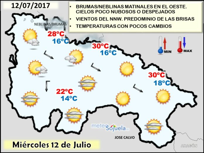 mapas temperaturas tiempo larioja josecalvo meteosojuela