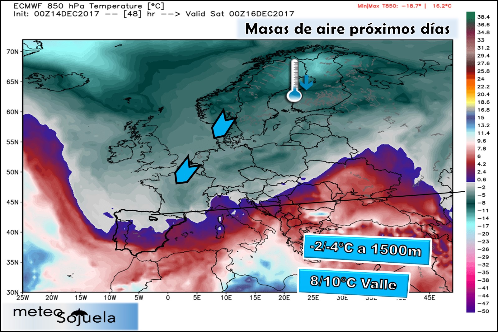 frio, masa ,masa aire,850,850hPa,tiempo.larioja,josecalvo,meteosojuela