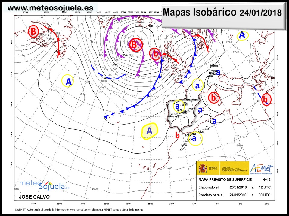 mapa isobarico,tiempo,hoy,larioja,josecalvo,meteosojuela