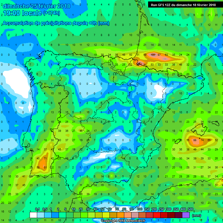 Modelo meteorológico de precipitación acumulada. Meteosojuela