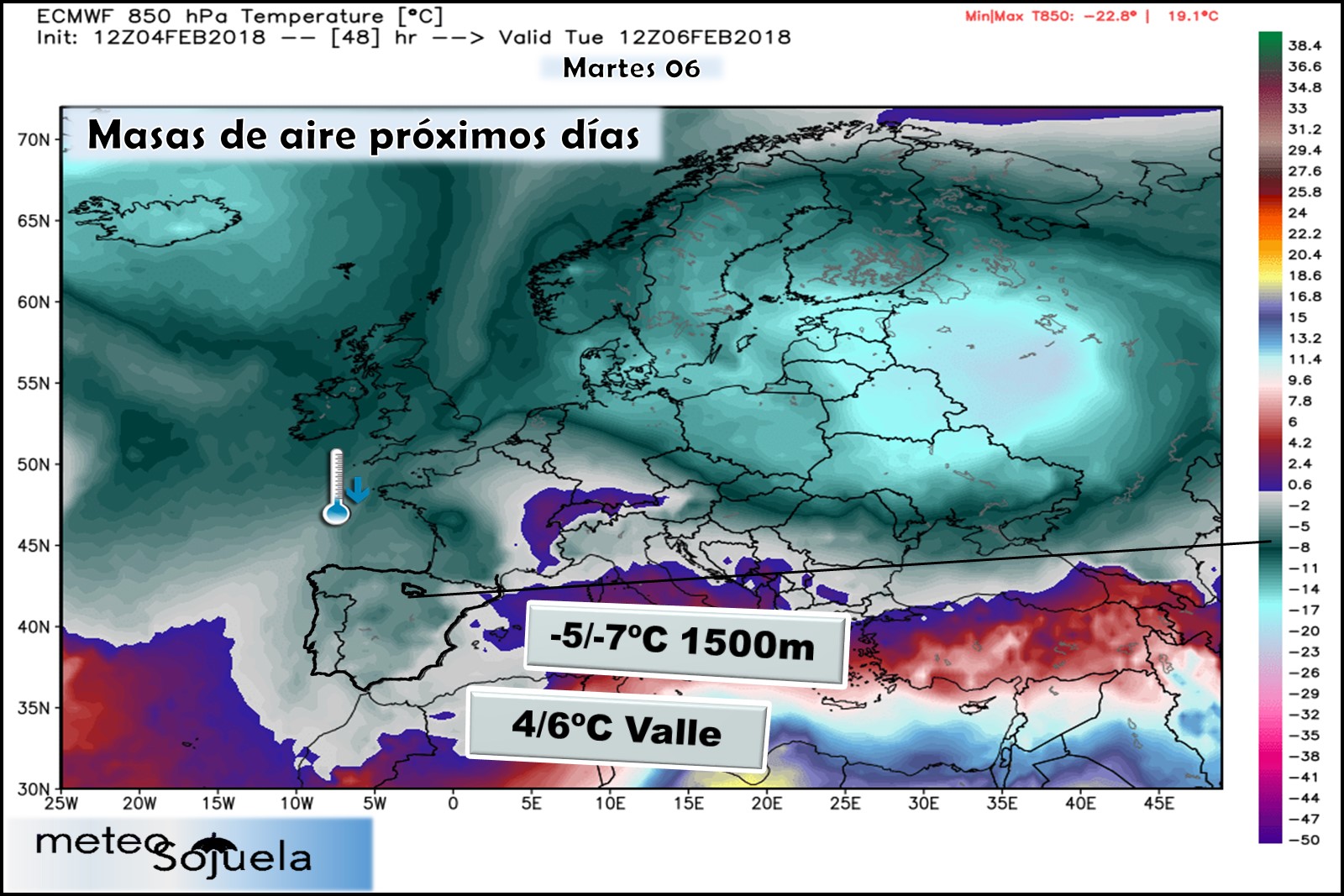 frio, masa ,masa aire,850,850hPa,tiempo.larioja,josecalvo,meteosojuela