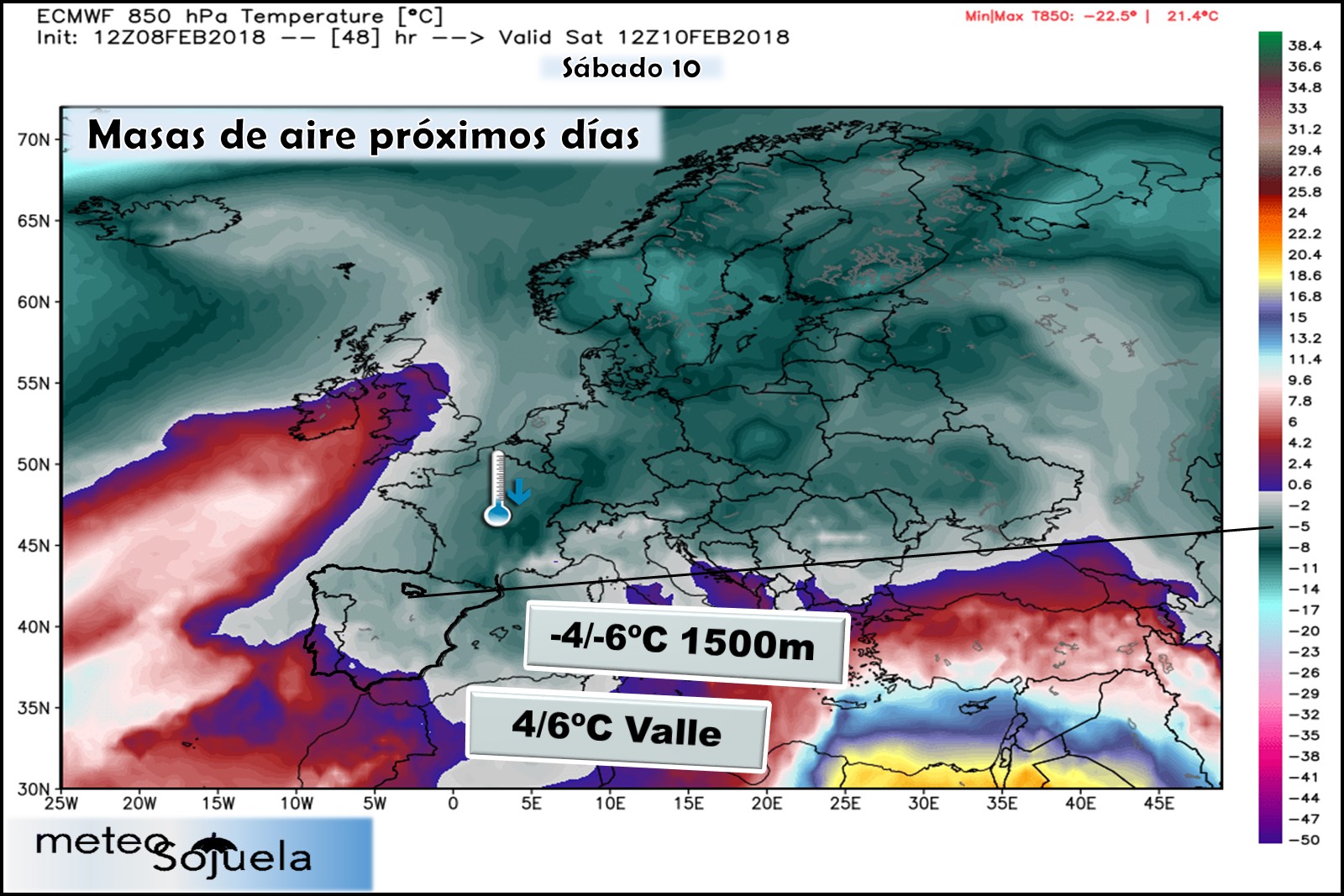 frio, masa ,masa aire,850,850hPa,tiempo.larioja,josecalvo,meteosojuela