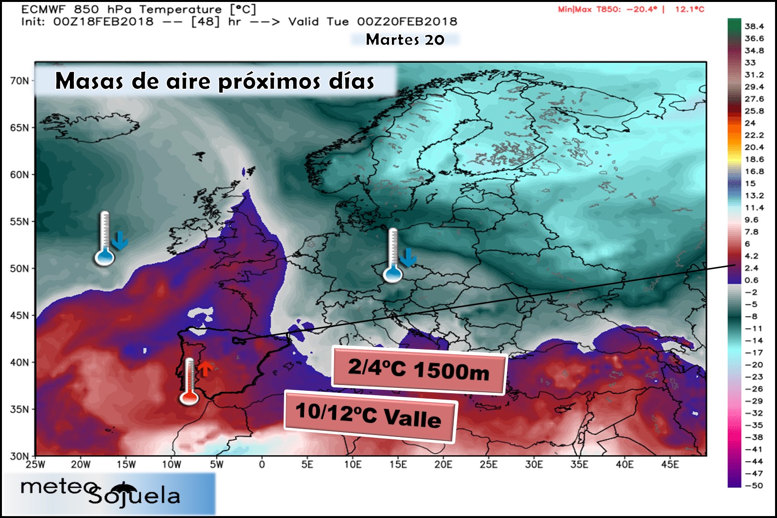 Modelos meteorológicos de altura geopotencial a 850hPa