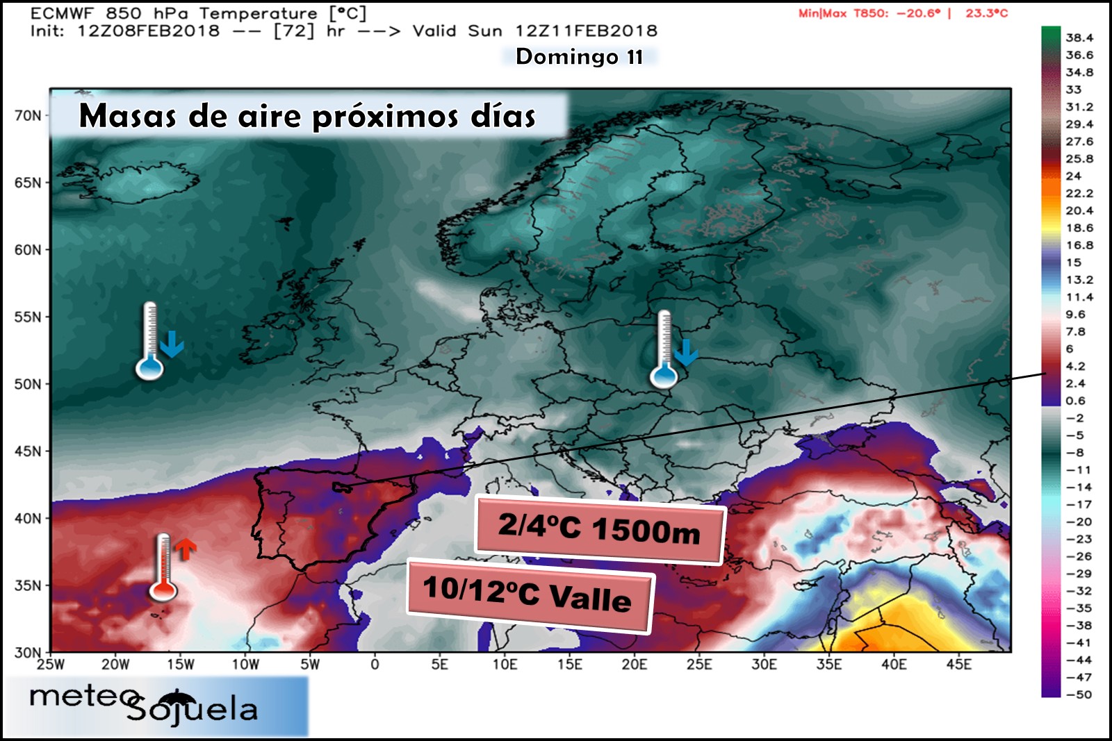 frio, masa ,masa aire,850,850hPa,tiempo.larioja,josecalvo,meteosojuela