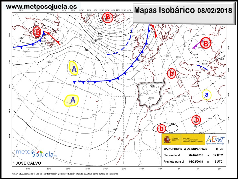 mapa isobarico,tiempo,hoy,larioja,josecalvo,meteosojuela