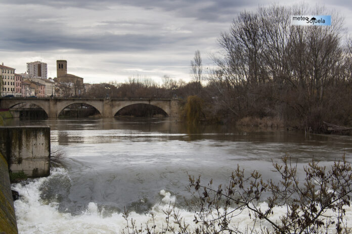 Crecida del Río EBRO en Logroño.Meteosojuela