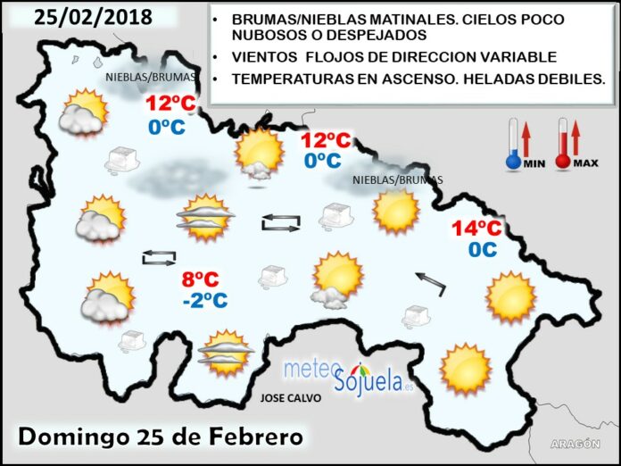 Mapa meteorologico significativo de hoy en La Rioja. Meteosojuela