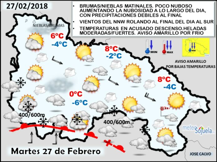 Mapa meteorologico significativo de hoy en La Rioja. Meteosojuela Mapa meteorologico significativo de hoy en La Rioja. Meteosojuela
