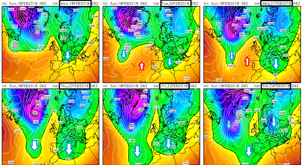 Modelos de altura Geopotencial a 500hPa. Meteosojuela