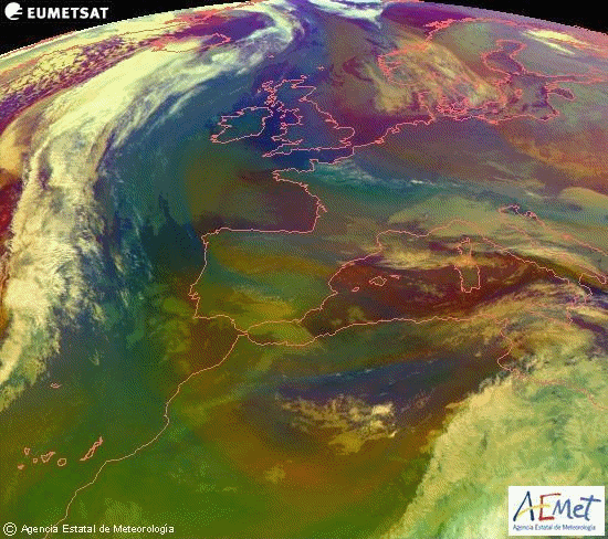 Animación imágenes satélite Meteosat. Meteosojuela