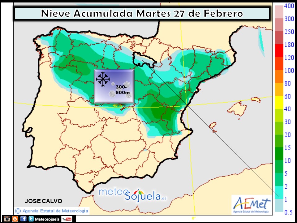 Mapa meteorologico de precipitacion de hoy en La Rioja. Meteosojuela