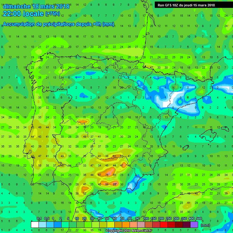 Modelo meteorológico de precipitación acumulada. Meteosojuela