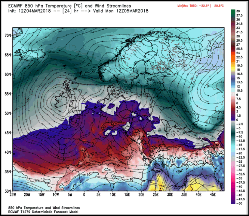 Animación masas de aire 850hPa. Meteosojuela