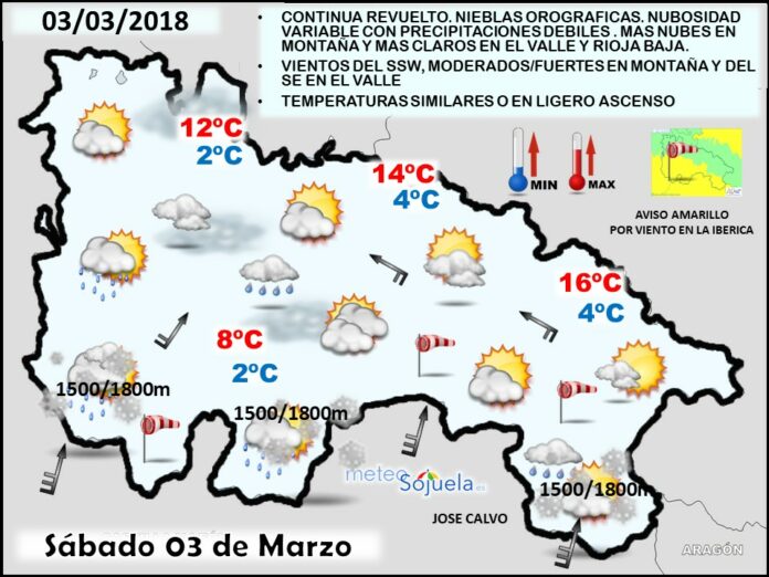 Mapa meteorologico significativo de hoy en La Rioja. Meteosojuela Mapa meteorologico significativo de hoy en La Rioja. Meteosojuela