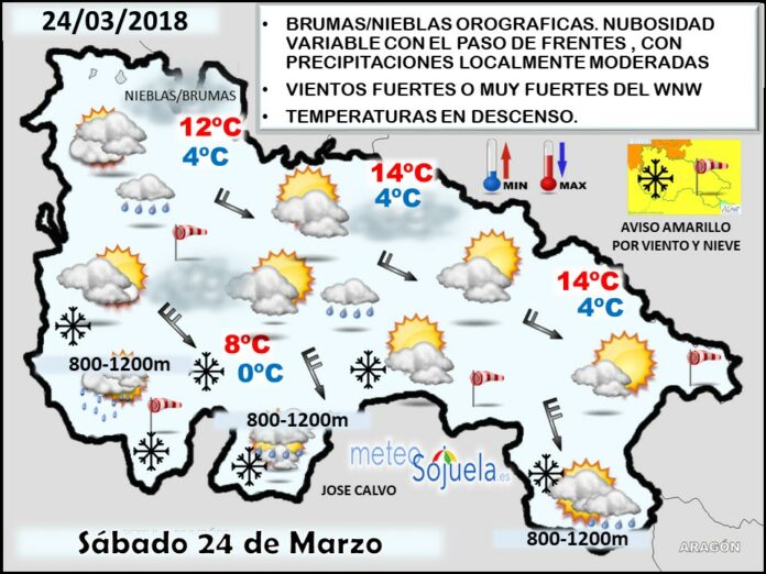 Mapa meteorologico significativo de hoy en La Rioja. Meteosojuela Mapa meteorologico significativo de hoy en La Rioja. Meteosojuela