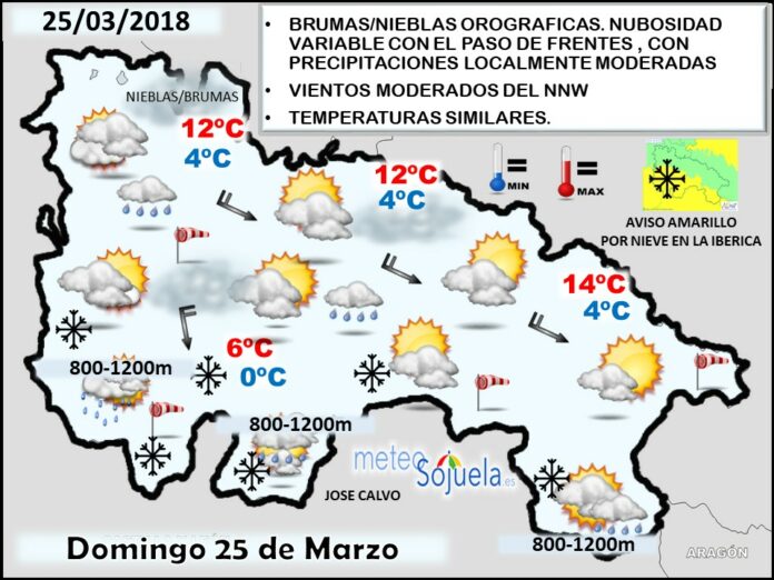 Mapa meteorologico significativo de hoy en La Rioja. Meteosojuela Mapa meteorologico significativo de hoy en La Rioja. Meteosojuela