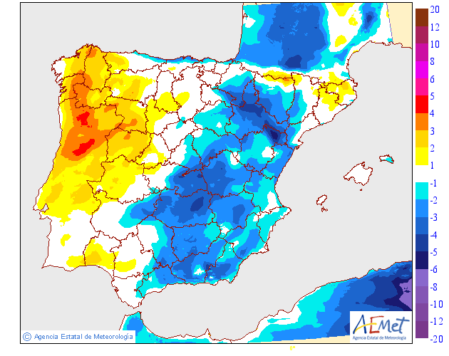 Temperaturas máximas. AEMET.Meteosojuela