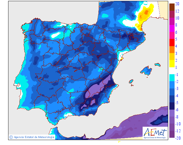 Temperaturas máximas. AEMET.Meteosojuela