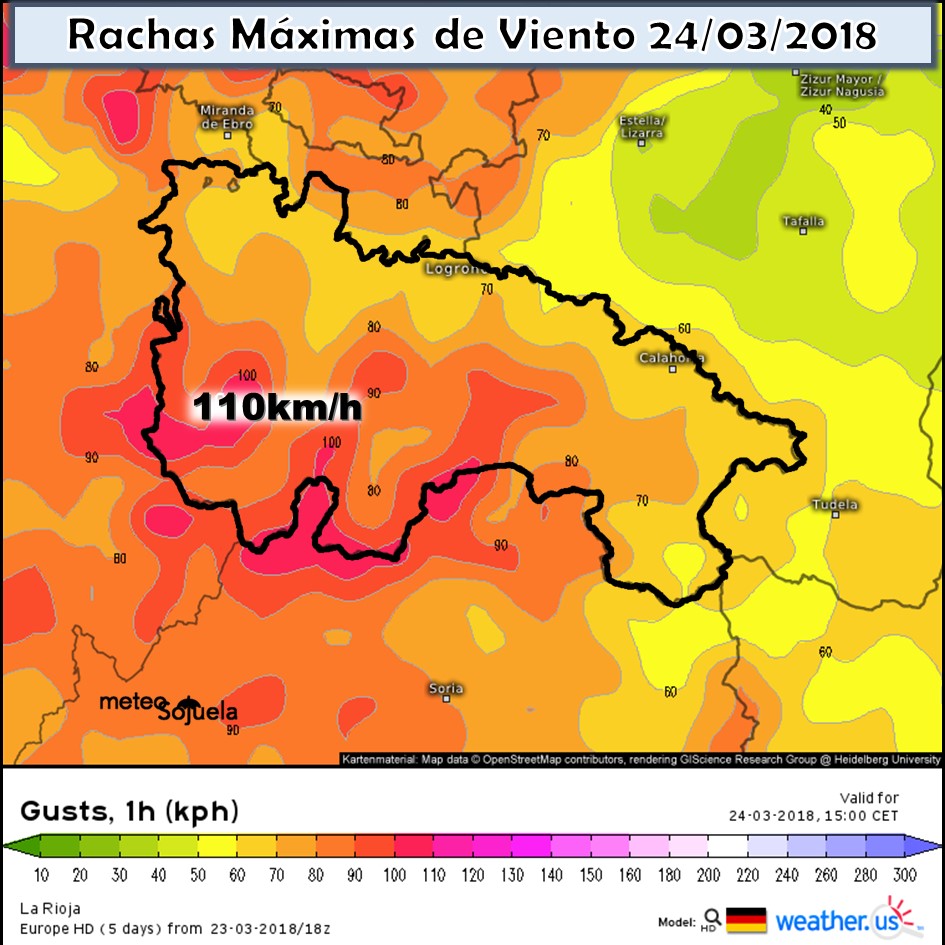 Modelos de intensidad de viento. Meteosojuela