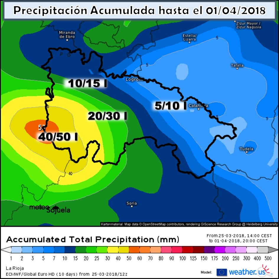 Modelo meteorologico de precipitación acumulada