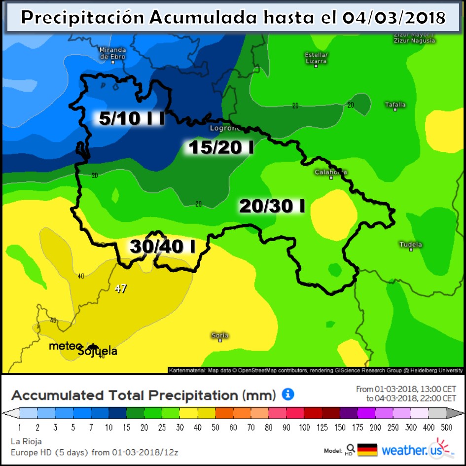 Modelo meteorologico de precipitación acumulada
