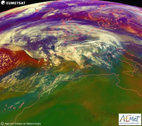 Animación formación borrasca Felix. Meteosojuela