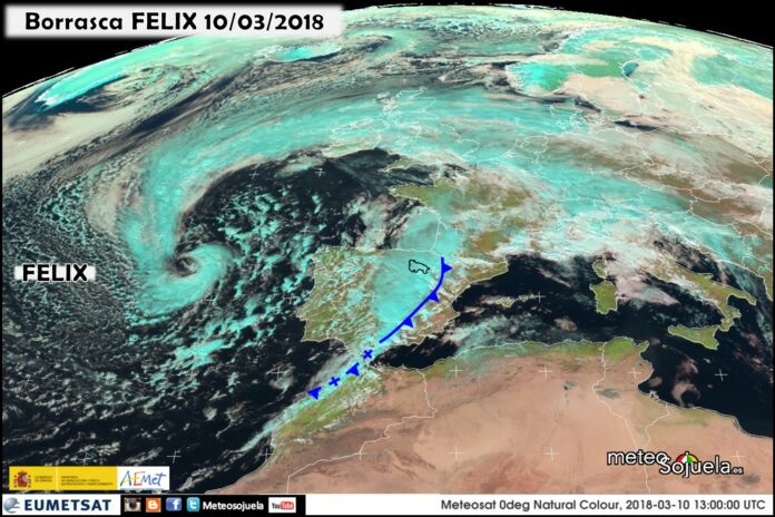 Borrasca Felix. Meteosojuela Borrasca Felix. Meteosojuela