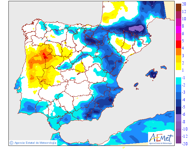 Mapa meteorologico de temperaturas máximas de hoy en La Rioja. Meteosojuela