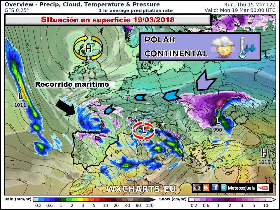 Masa de aire polar continental. Meteosojuela