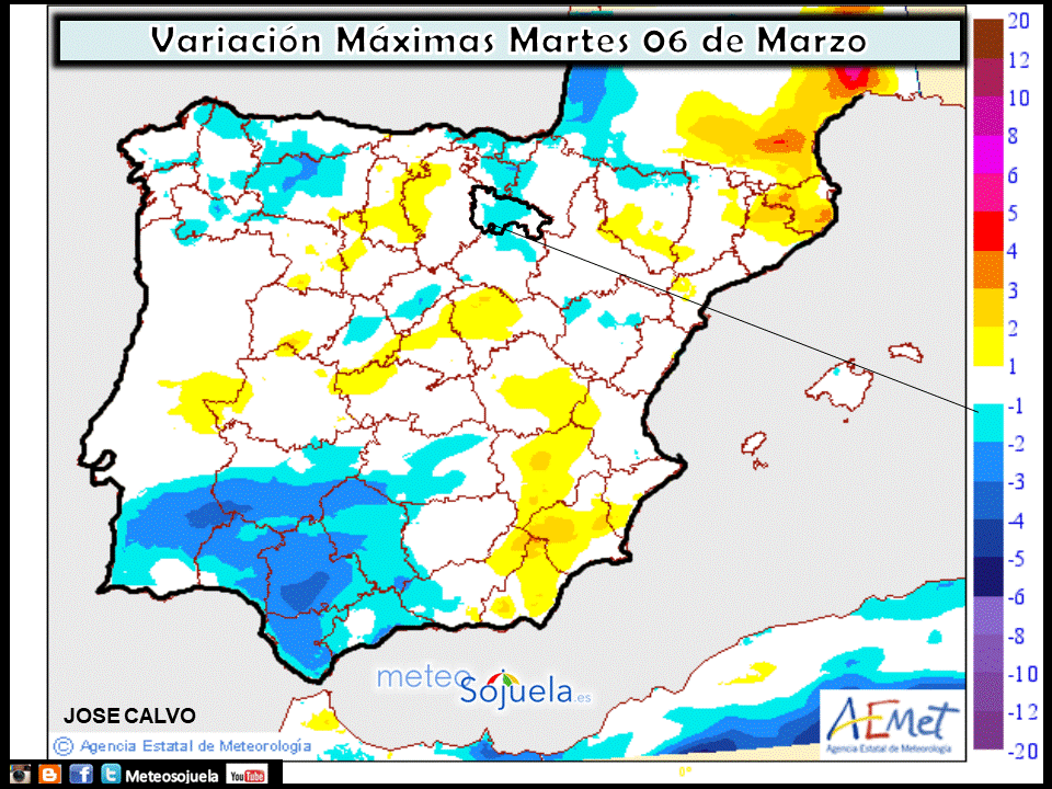 Mapa meteorologico de precipitacion de hoy en La Rioja. Meteosojuela
