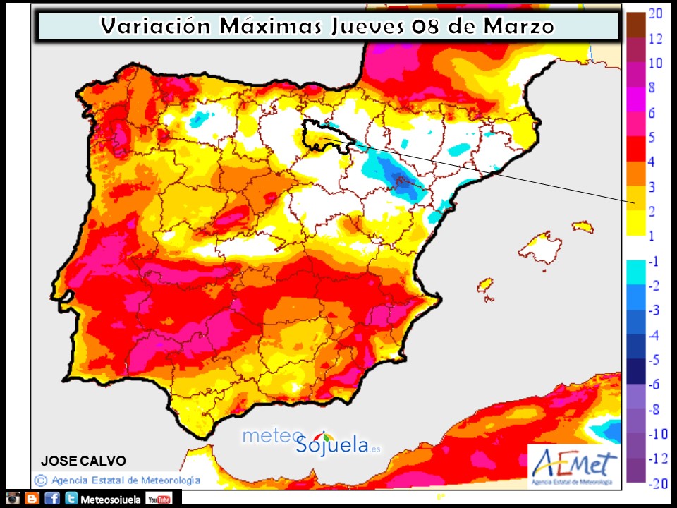 Mapa meteorologico de precipitacion de hoy en La Rioja. Meteosojuela