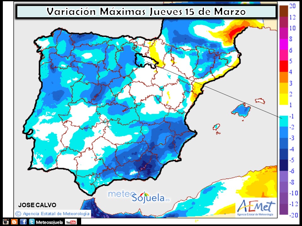 Mapa meteorologico de precipitacion de hoy en La Rioja. Meteosojuela