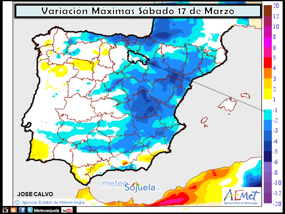 Mapa meteorologico de precipitacion de hoy en La Rioja. Meteosojuela