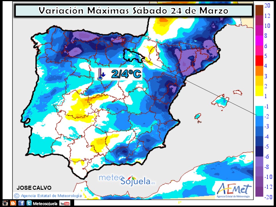 Mapa meteorologico de precipitacion de hoy en La Rioja. Meteosojuela