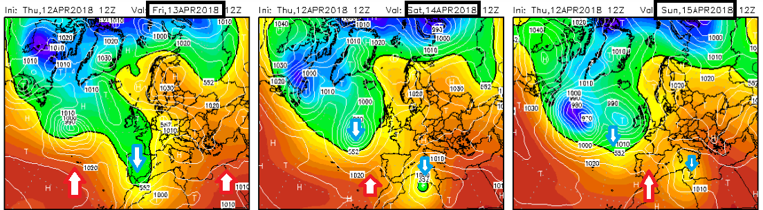 Modelos de altura Geopotencial a 500hPa. Meteosojuela