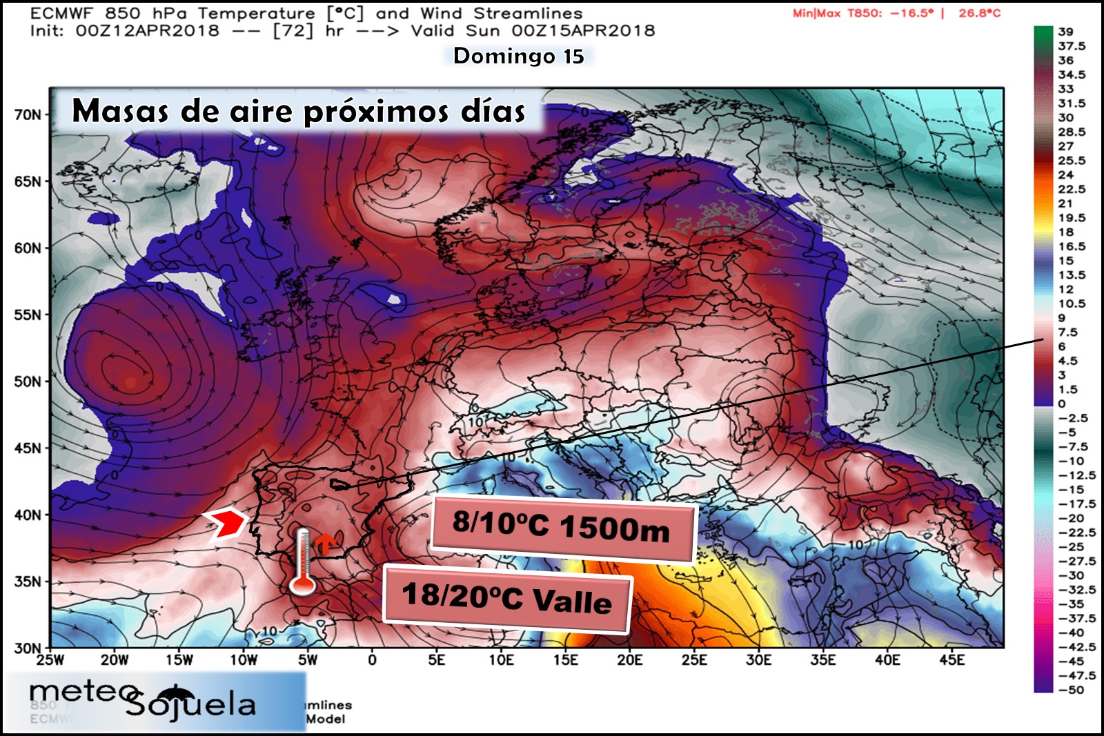 Modelos meteorológicos de altura geopotencial a 850hPa