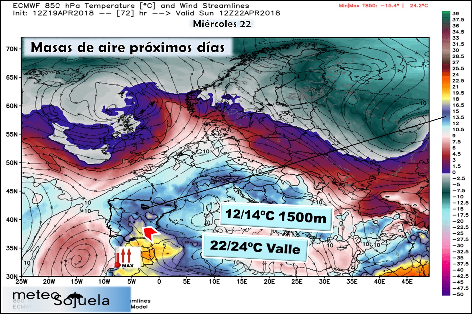 Modelos meteorológicos de altura geopotencial a 850hPa