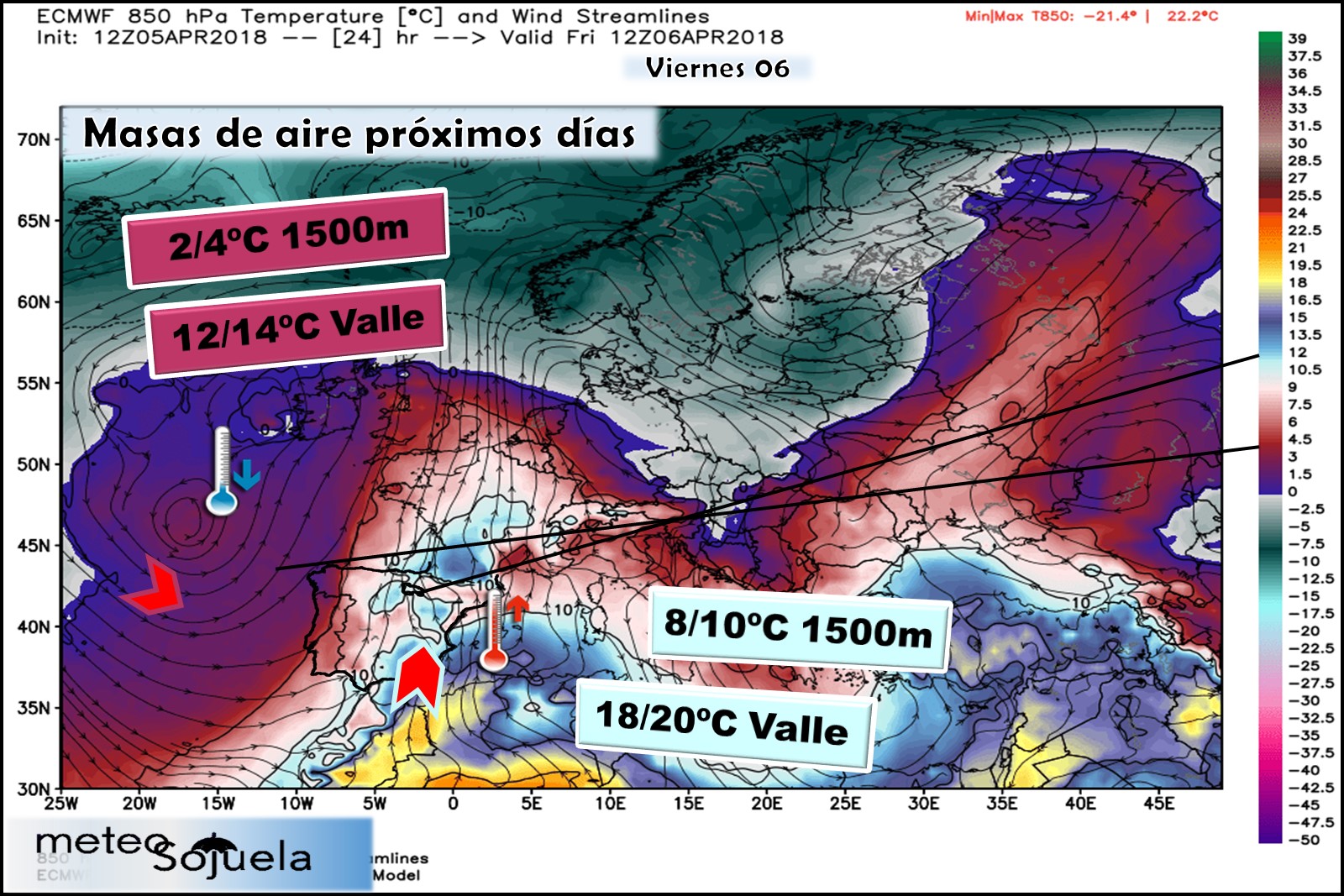 Modelos meteorológicos de altura geopotencial a 850hPa