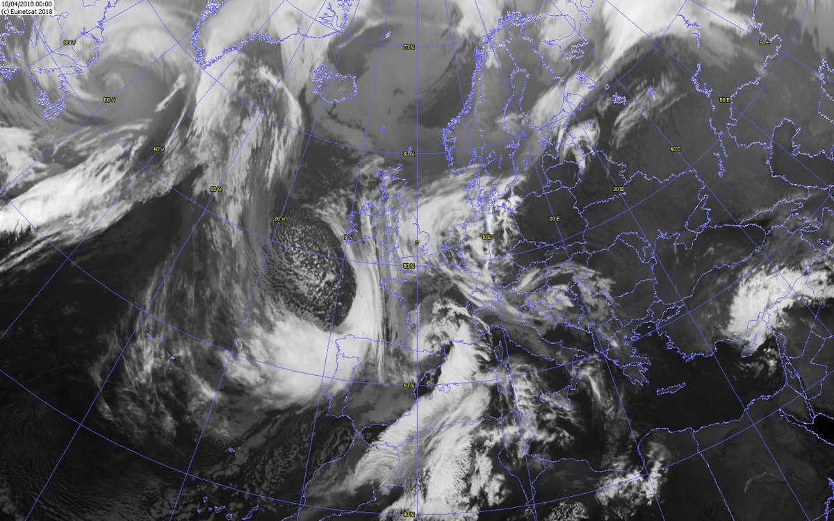 Imagen satélte Meteosat.Meteosojuela