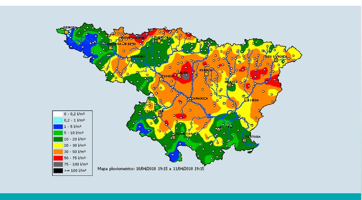 Precipitación Saih Ebro..Meteosojuela