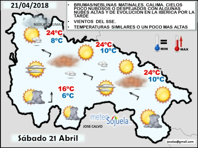 Mapa meteorologico significativo de hoy en La Rioja. Meteosojuela Mapa meteorologico significativo de hoy en La Rioja. Meteosojuela