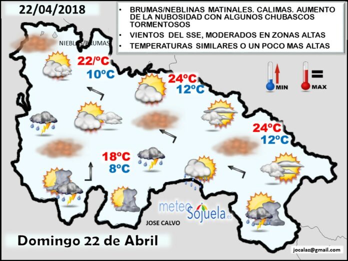 Mapa meteorologico significativo de hoy en La Rioja. Meteosojuela
