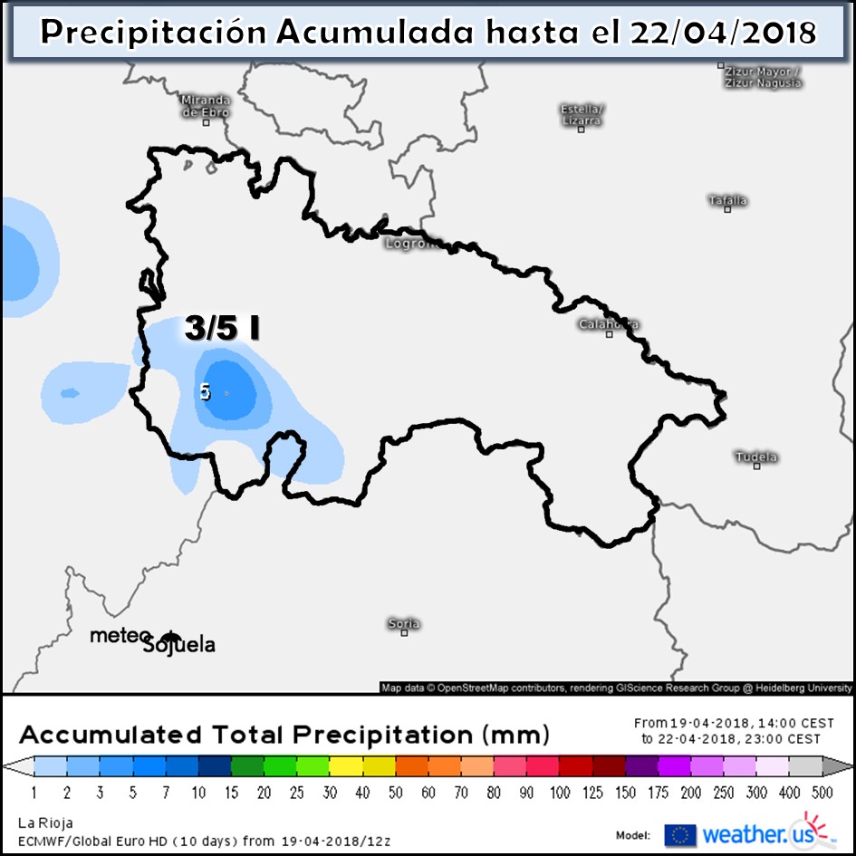 Modelo meteorologico de precipitación acumulada