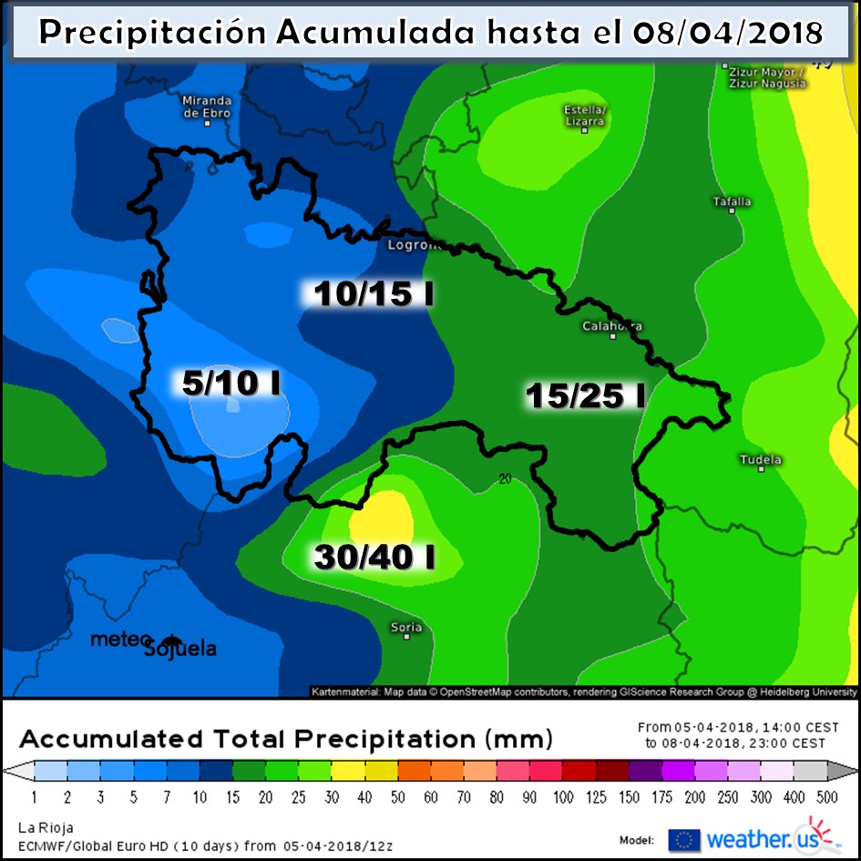Modelo meteorologico de precipitación acumulada