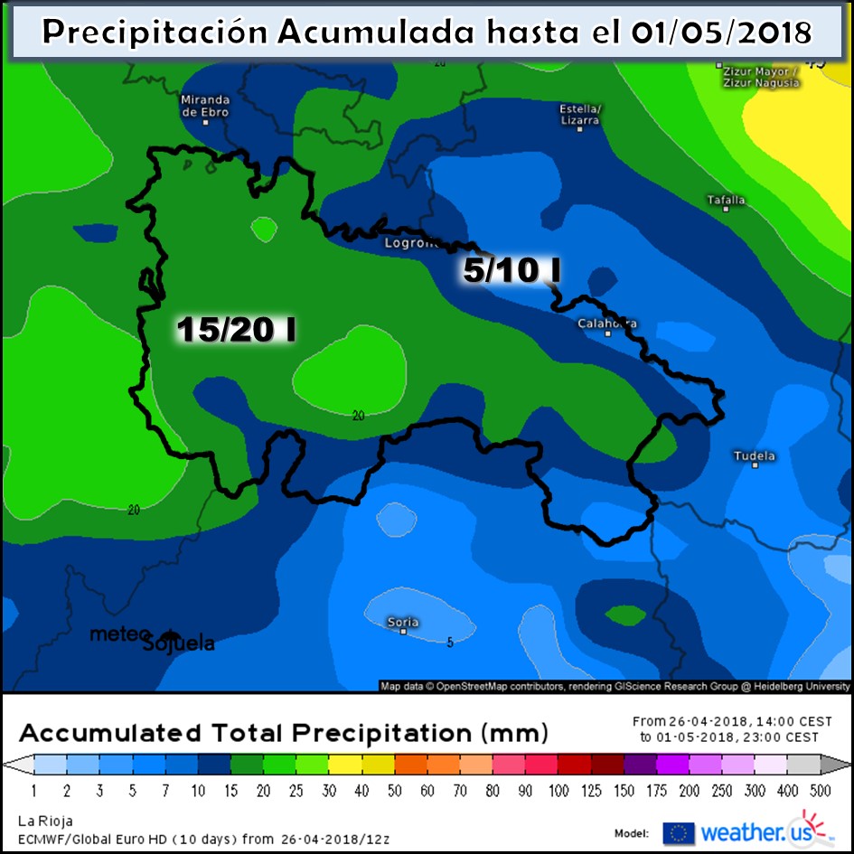 Modelo meteorologico de precipitación acumulada
