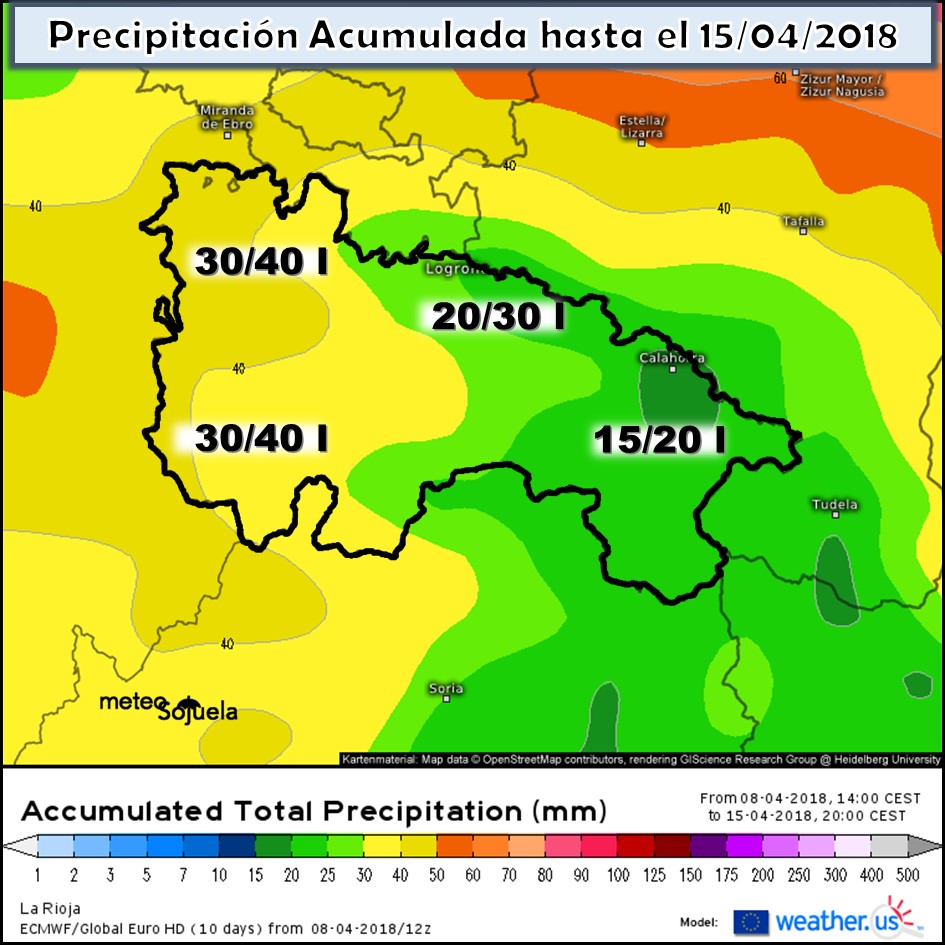 Modelo meteorologico de precipitación acumulada